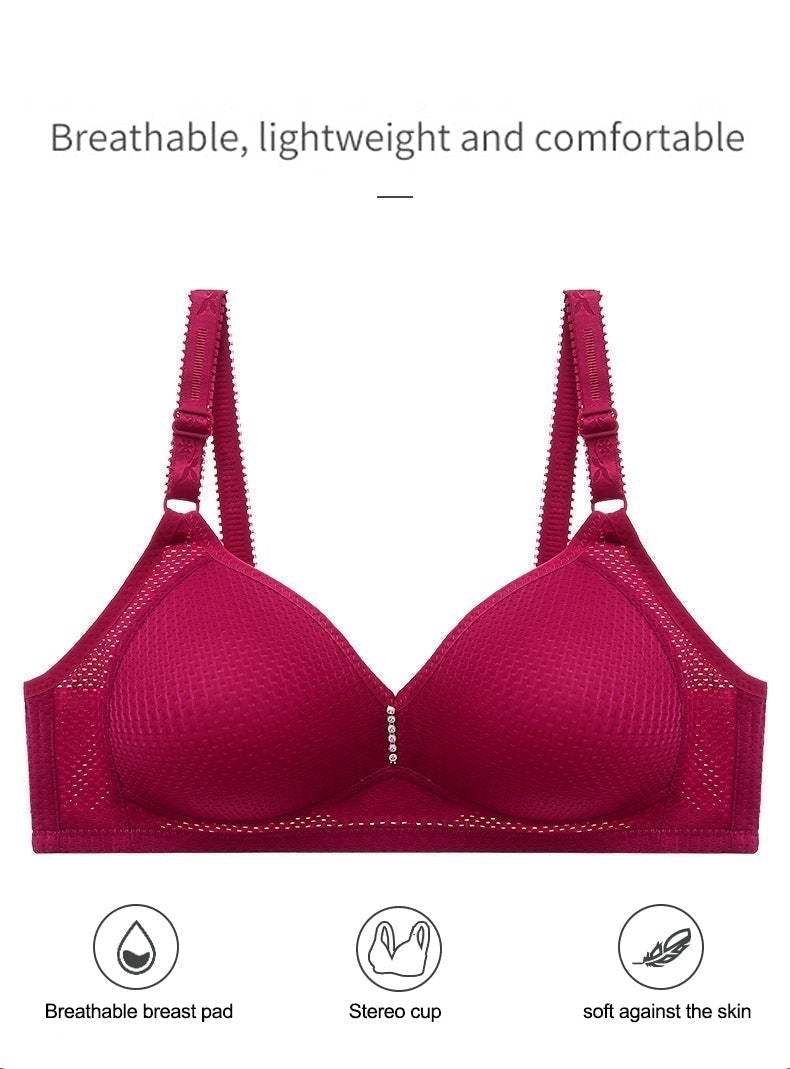 🎉 LIMITED TIME 50% OFF! 💕 Plus Size Comfortable Wireless Bra – Seamless Nylon-Spandex, Anti-Sag &amp; Breathable 👙