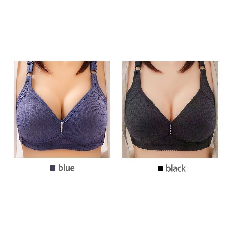 🎉 LIMITED TIME 50% OFF! 💕 Plus Size Comfortable Wireless Bra – Seamless Nylon-Spandex, Anti-Sag &amp; Breathable 👙