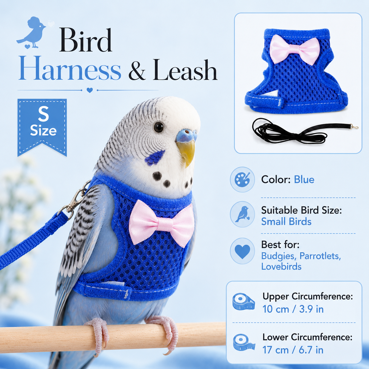 Parrot Flight Harness with Leash