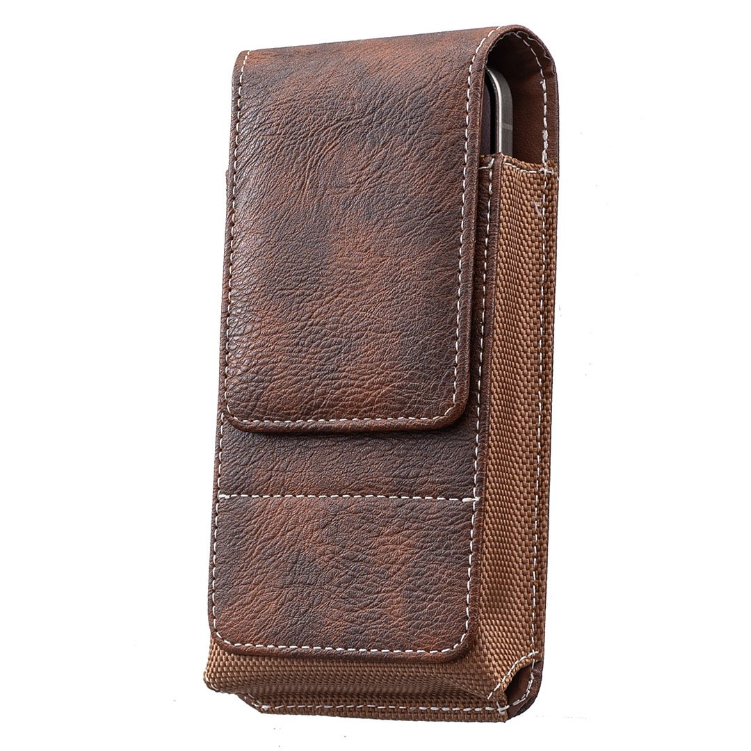 Belt Phone Holder with Magnetic Closure – Sturdy Smartphone Holster with Clip, Belt Loop &amp; Card Slot