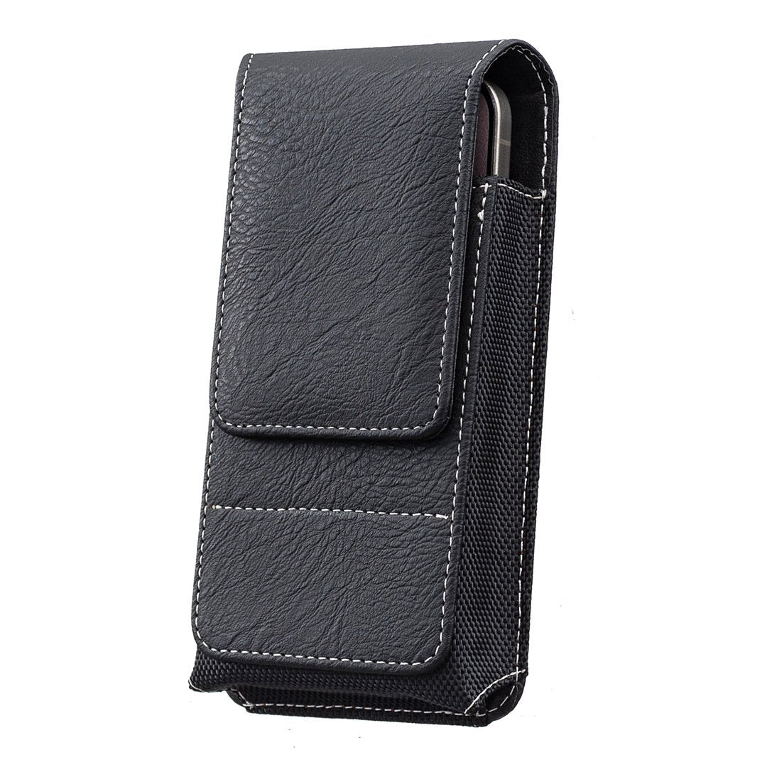Belt Phone Holder with Magnetic Closure – Sturdy Smartphone Holster with Clip, Belt Loop &amp; Card Slot