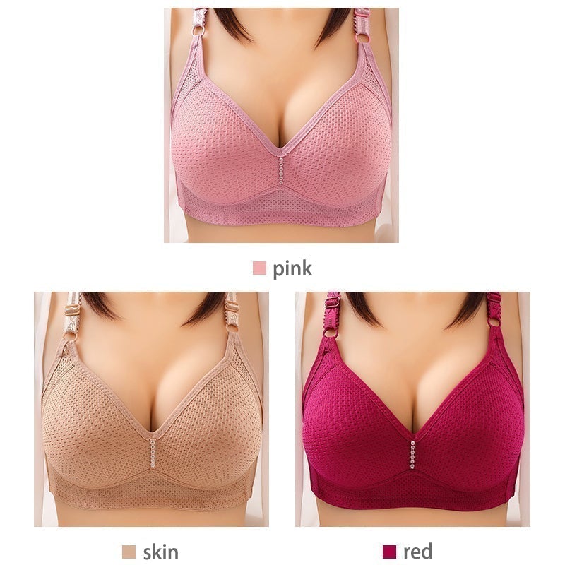 🎉 LIMITED TIME 50% OFF! 💕 Plus Size Comfortable Wireless Bra – Seamless Nylon-Spandex, Anti-Sag &amp; Breathable 👙