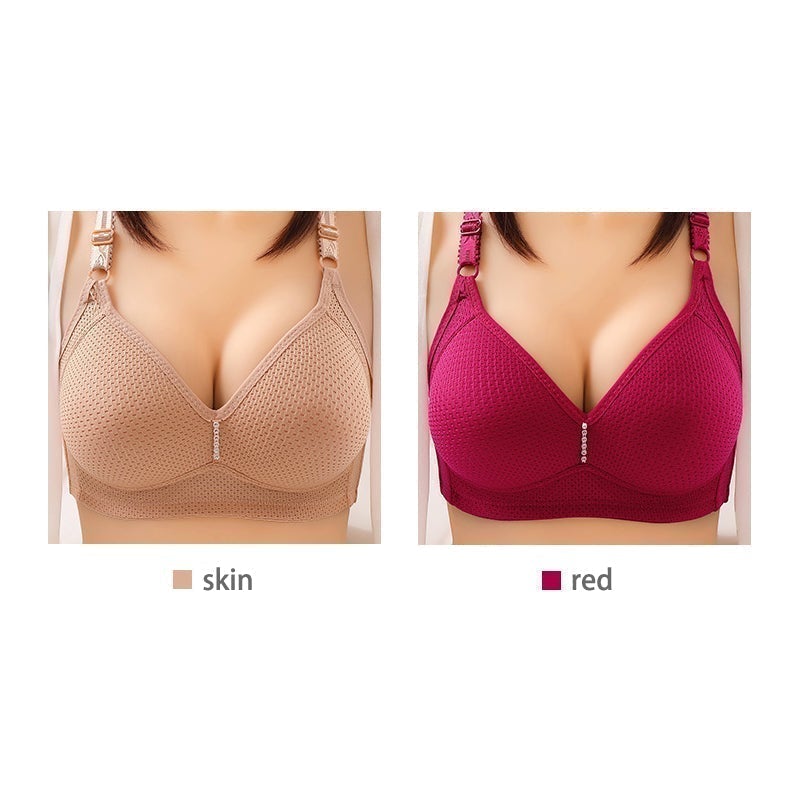 🎉 LIMITED TIME 50% OFF! 💕 Plus Size Comfortable Wireless Bra – Seamless Nylon-Spandex, Anti-Sag &amp; Breathable 👙