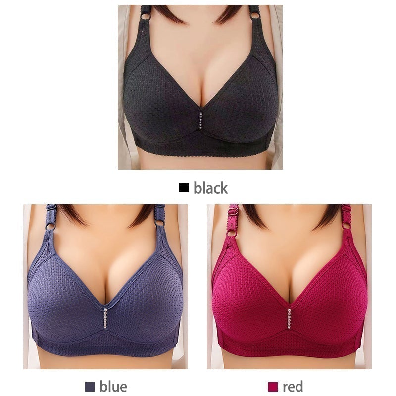 🎉 LIMITED TIME 50% OFF! 💕 Plus Size Comfortable Wireless Bra – Seamless Nylon-Spandex, Anti-Sag &amp; Breathable 👙
