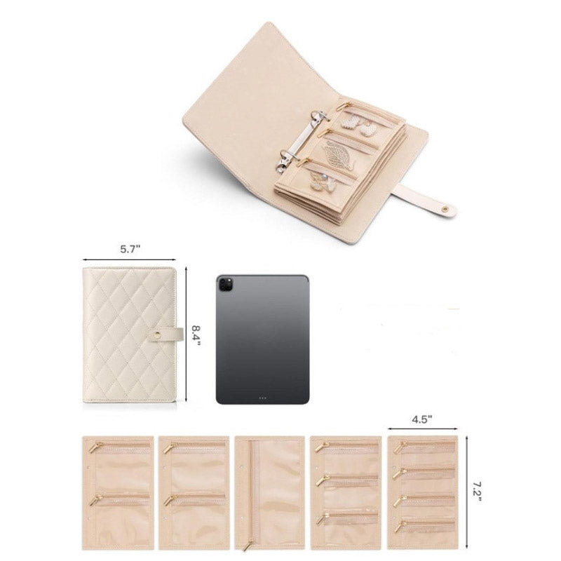 📢📢Buy 2 get 1 free !! 🌿Elegant Portable Checkered Jewelry Storage Bag✨