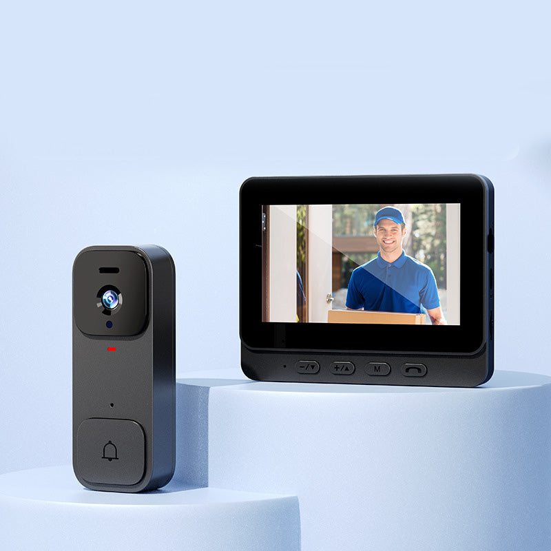 ⏳Time-Limited Special⏰Smart Video Doorbell with 4.3" Display – Two-Way Audio, Night Vision, Wide Angle 🏠