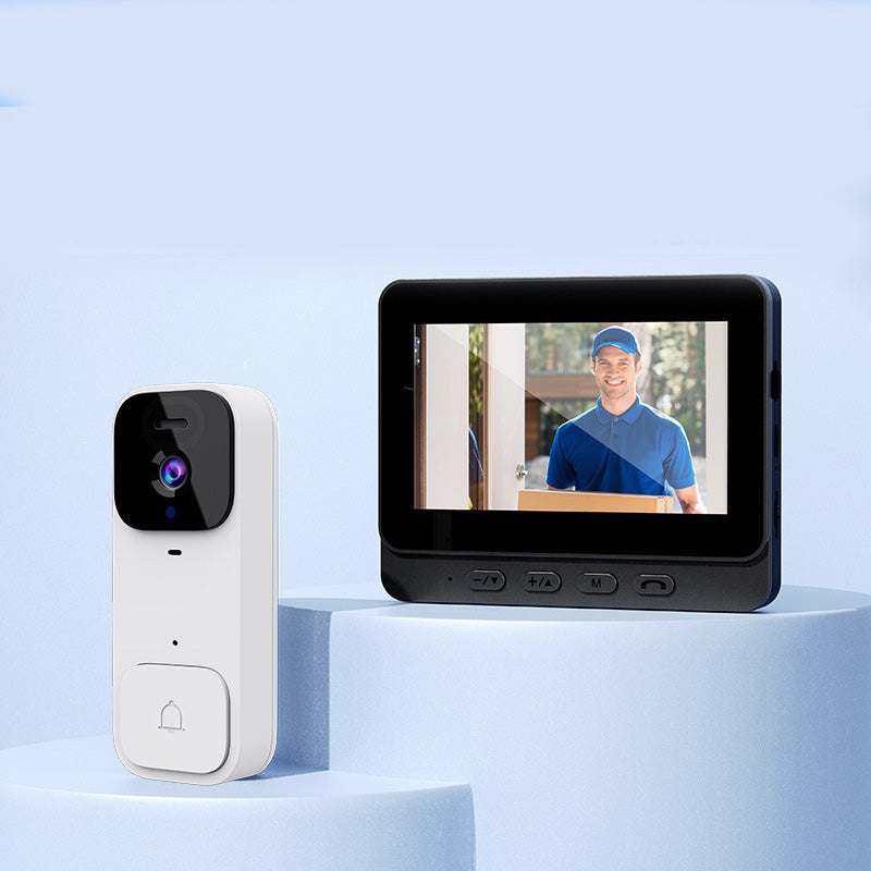 ⏳Time-Limited Special⏰Smart Video Doorbell with 4.3" Display – Two-Way Audio, Night Vision, Wide Angle 🏠