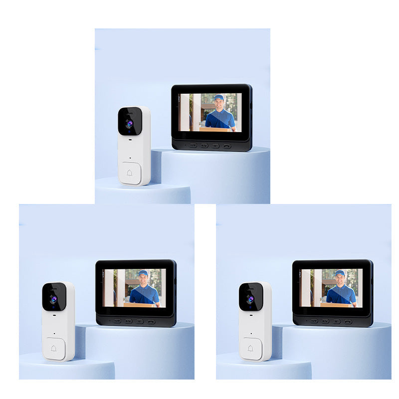 ⏳Time-Limited Special⏰Smart Video Doorbell with 4.3" Display – Two-Way Audio, Night Vision, Wide Angle 🏠