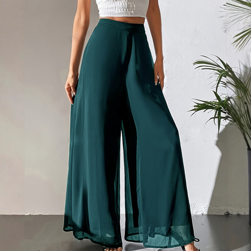 ✨ Chic &amp; Comfortable: Women's Flowing Chiffon Wide-Leg Pants For Every Occasion ✨