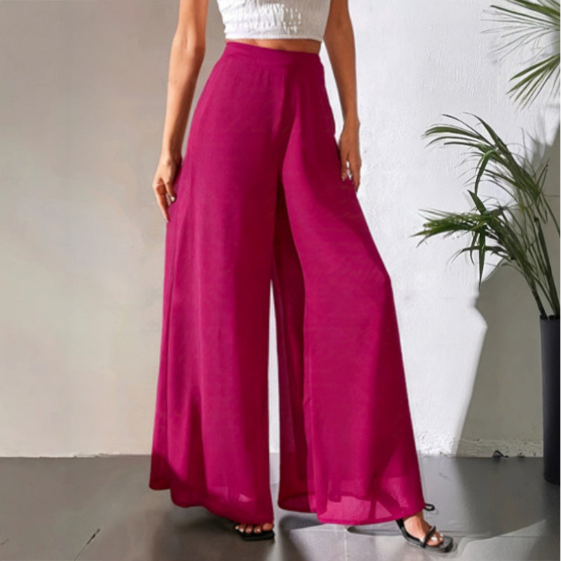 ✨ Chic &amp; Comfortable: Women's Flowing Chiffon Wide-Leg Pants For Every Occasion ✨