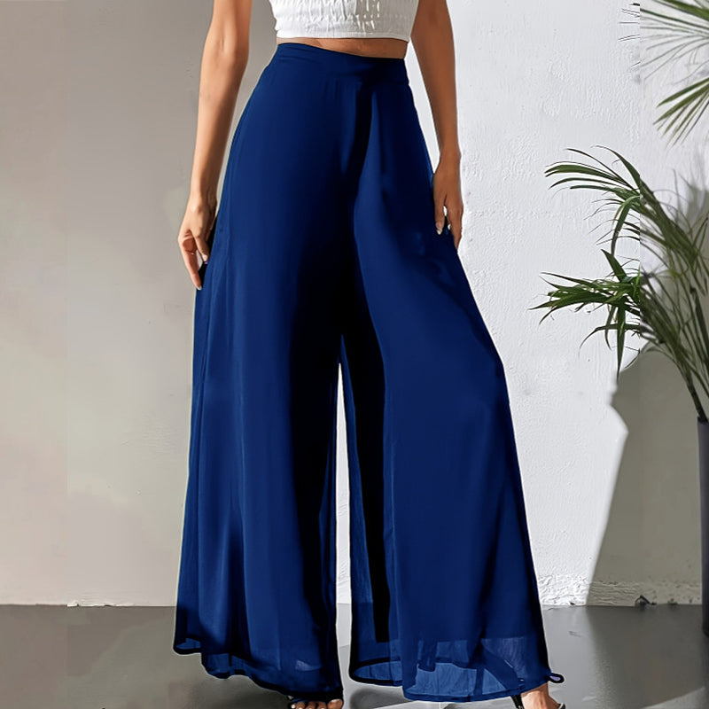 ✨ Chic &amp; Comfortable: Women's Flowing Chiffon Wide-Leg Pants For Every Occasion ✨