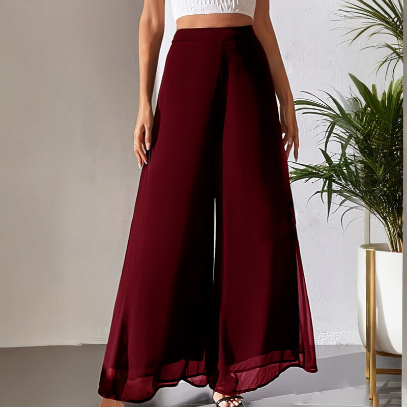 ✨ Chic &amp; Comfortable: Women's Flowing Chiffon Wide-Leg Pants For Every Occasion ✨
