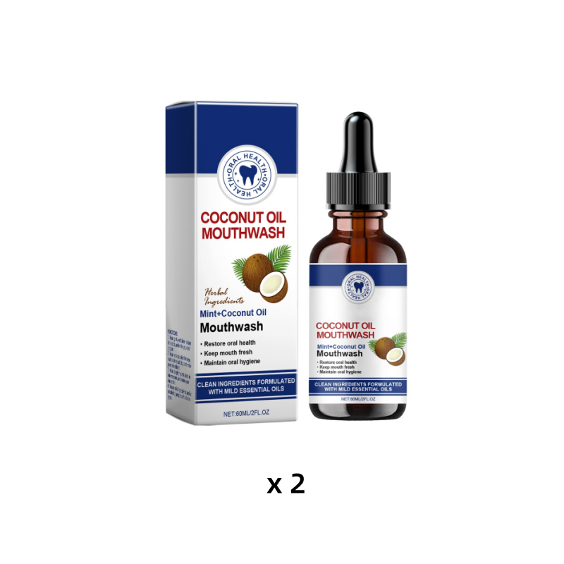 🔥BUY 2 GET 1 FREE🦷👍HOT SALE - Natural Coconut &amp; Mint Oil Mouthwash Concentrate