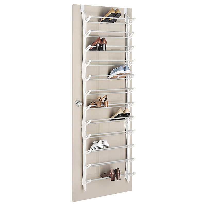 👟  Over-the-Door Shoe Rack Organizer – 24 pockets &amp; tool-free install – Fits standard doors, holds up to 24 pairs – perfect for entryway or closet 🚪✨