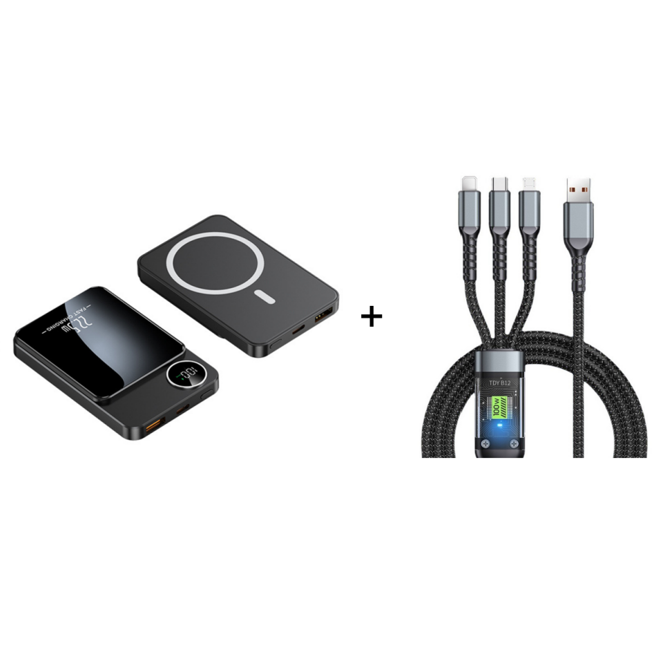 🔋✨Professional Magnetic Charger for Travelers &amp; Professionals 🧲| 22.5W Wired &amp; 15W Wireless | 10,000 mAh | Fast Delivery💥
