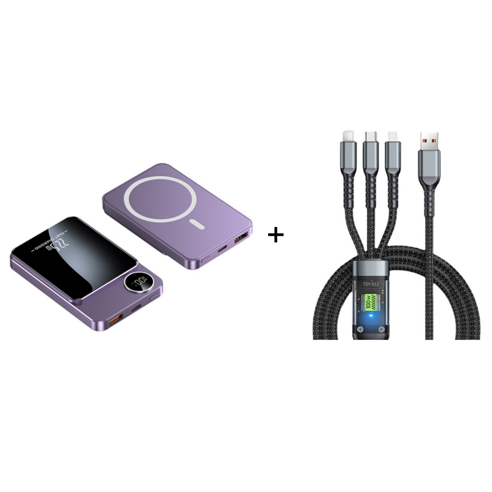 🔋✨Professional Magnetic Charger for Travelers &amp; Professionals 🧲| 22.5W Wired &amp; 15W Wireless | 10,000 mAh | Fast Delivery💥