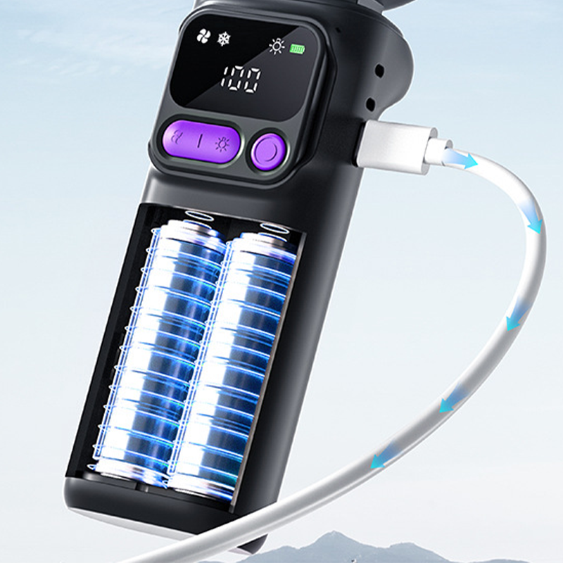 ⏳Time-Limited Special⏰Portable cooling fan with ice compression plate – evaporative cooling, 3 speed settings &amp; rechargeable battery – perfect for hot days, the office and outdoors ✨