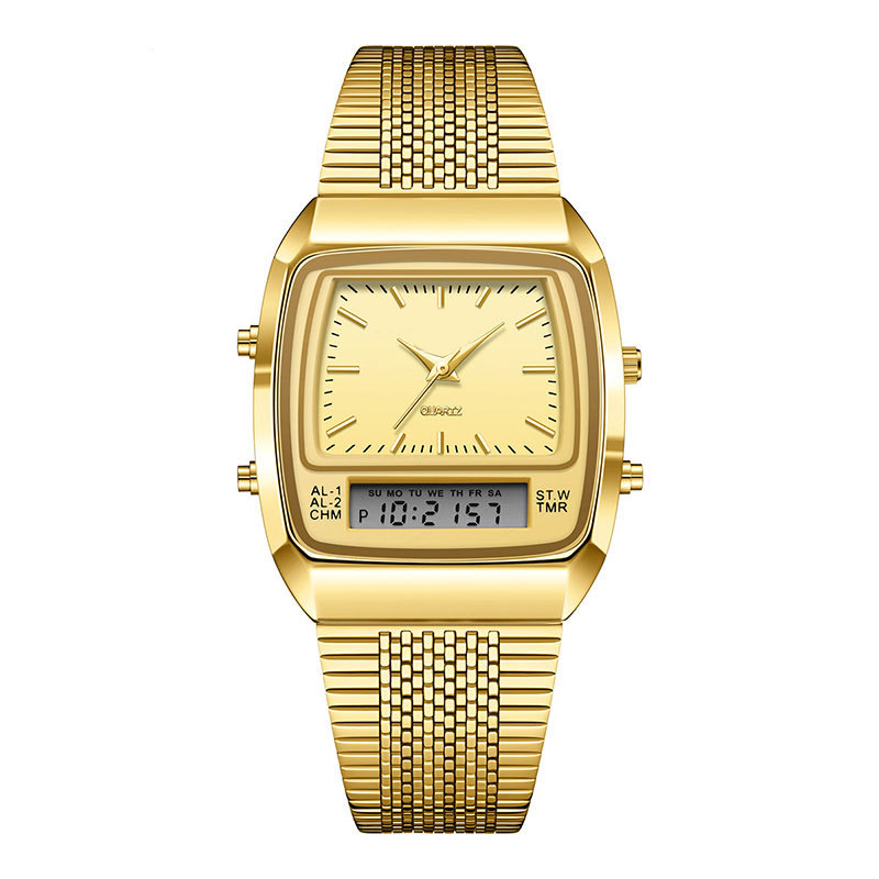 ⏱️ Vintage-Style Square Watch with Multifunction Display — Classic Retro Design, Modern Features