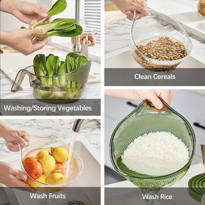 🥗 One Bowl, Many Jobs! Multi-Purpose Washer for Rice, Berries &amp; Veggies. 🍓