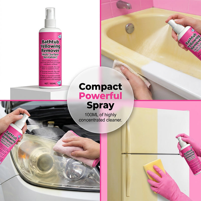 🥳2026 HOT SALE🥳💞50K+ SOLD!🛁💧 50% OFF! Bathtub Yellow Stain Remover – Instantly brightens aged plastics &amp; acrylics. Fast‑acting, no scrubbing. Restore like‑new shine! ✨🧽