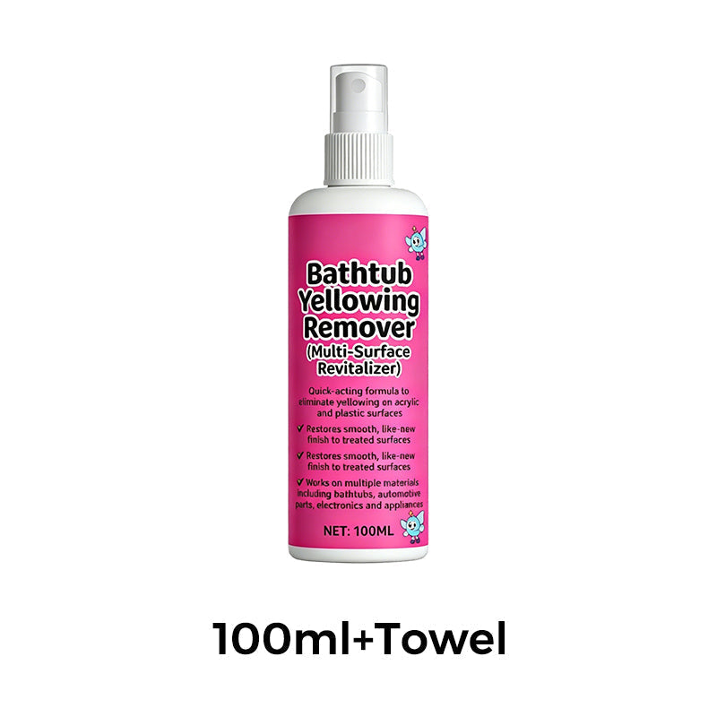 🥳2026 HOT SALE🥳💞50K+ SOLD!🛁💧 50% OFF! Bathtub Yellow Stain Remover – Instantly brightens aged plastics &amp; acrylics. Fast‑acting, no scrubbing. Restore like‑new shine! ✨🧽