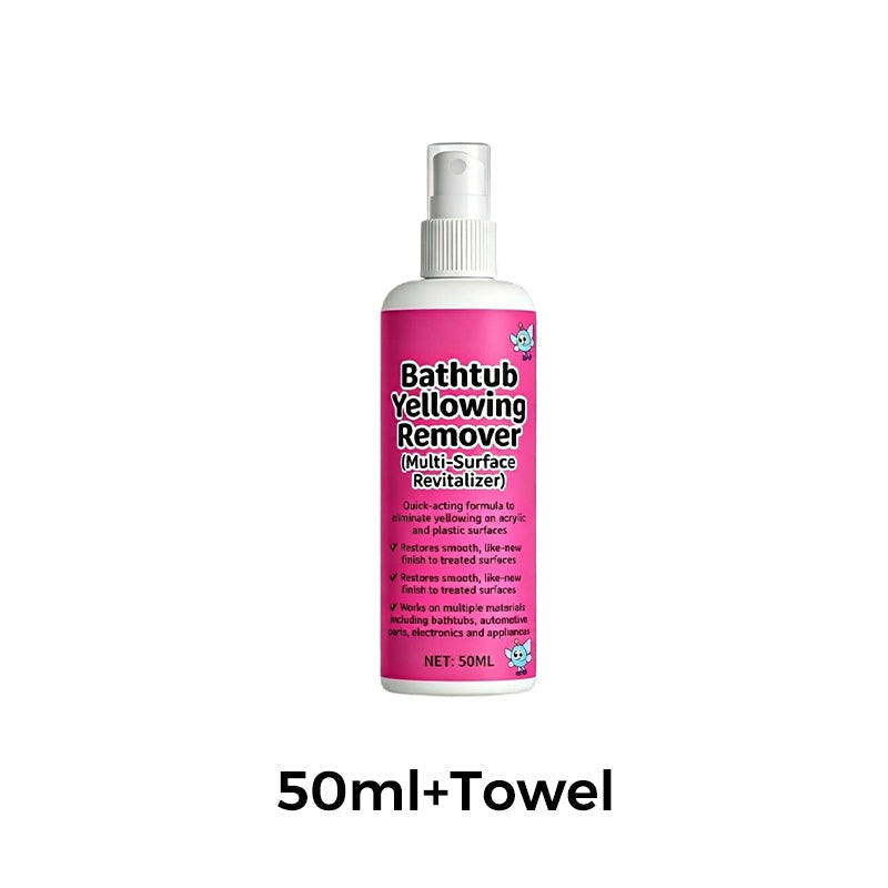 🥳2026 HOT SALE🥳💞50K+ SOLD!🛁💧 50% OFF! Bathtub Yellow Stain Remover – Instantly brightens aged plastics &amp; acrylics. Fast‑acting, no scrubbing. Restore like‑new shine! ✨🧽