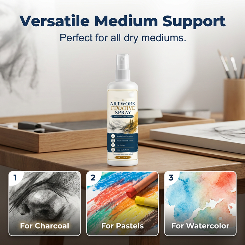 🥳2026 HOT SALE🥳💞50K+ SOLD!🎨🖌️ 50% OFF! Fast Drying Fixative Spray – Protects charcoal &amp; pastels from smudging. Ultra‑fine mist, no drips. Matte finish, colours stay true! 🛡️✨
