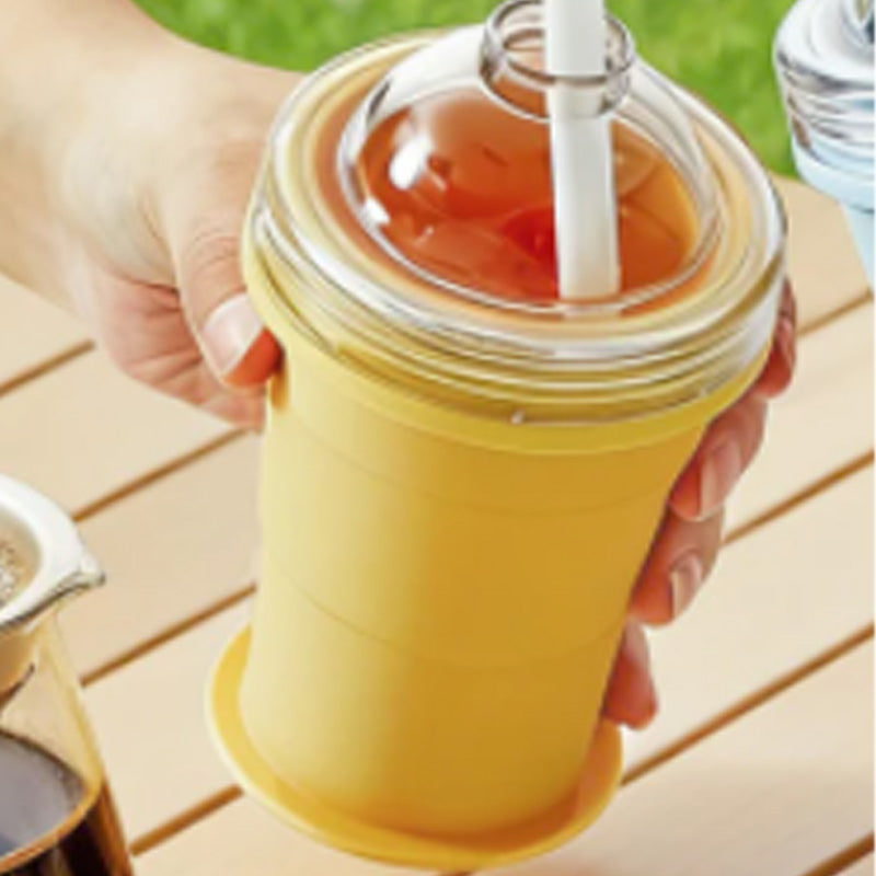 ❄️ Instant Ice Cold! 2-in-1 Foldable Cup &amp; Ice Maker for Summer Adventures. 🧊