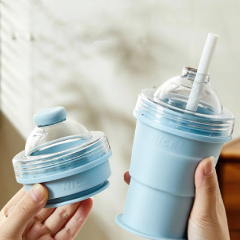 ❄️ Instant Ice Cold! 2-in-1 Foldable Cup &amp; Ice Maker for Summer Adventures. 🧊