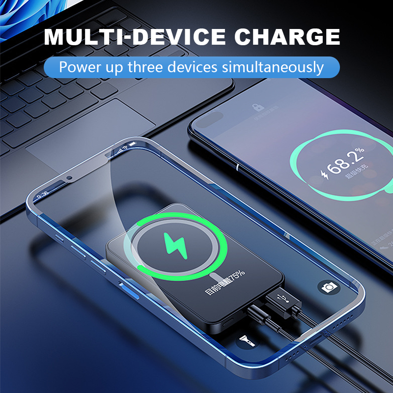 🔋✨Professional Magnetic Charger for Travelers &amp; Professionals 🧲| 22.5W Wired &amp; 15W Wireless | 10,000 mAh | Fast Delivery💥