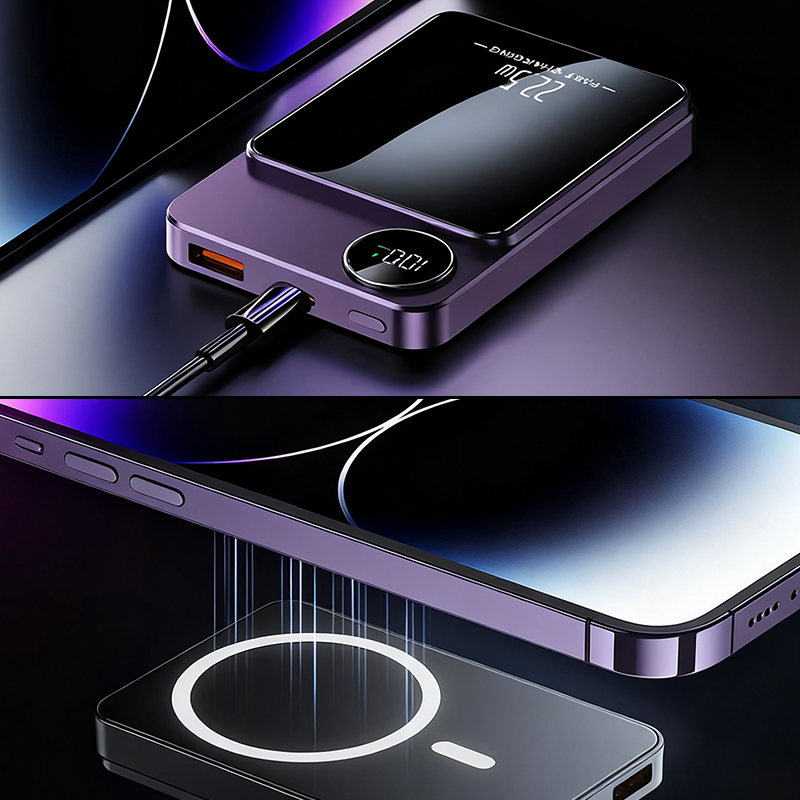 🔋✨Professional Magnetic Charger for Travelers &amp; Professionals 🧲| 22.5W Wired &amp; 15W Wireless | 10,000 mAh | Fast Delivery💥