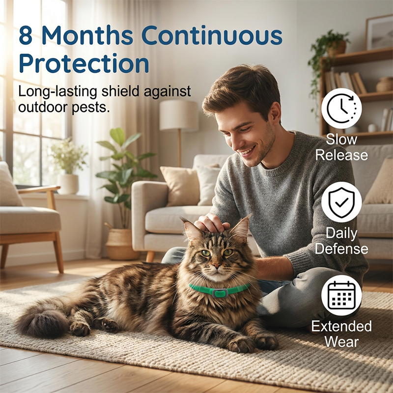 🎉 FLASH DEAL 45% OFF🐶🐱 – Plant-Based Flea &amp; Tick Collar 🌿 Up to 8 Months Protection, Slow-Release Oils, Water-Resistant 💦 Repels Mosquitoes &amp; Larvae, Comfortable &amp; Safe for Daily Wear 🐕