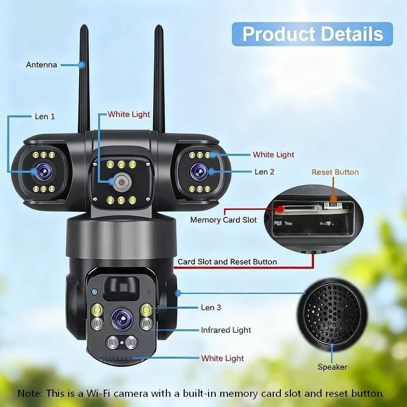 Solar-Powered Multi-Angle Security Camera