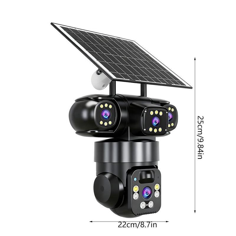 Solar-Powered Multi-Angle Security Camera