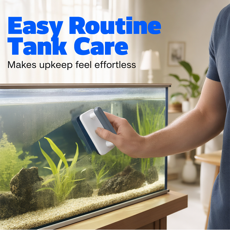 🐠 Tank glass look like a swamp? One pass – spotless. Works on tanks, terrariums, glass. 50% OFF! 😱🧽