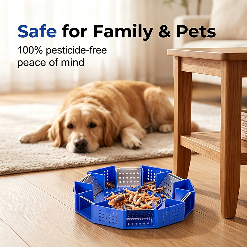 🥳2026 HOT SALE🥳💞50K+ SOLD!🪳🛡️ 50% OFF! Physical Cockroach Trap – Non‑toxic, six‑door design, no chemicals. Transparent cover for easy monitoring. Safe for homes with kids &amp; pets! 🏠✨