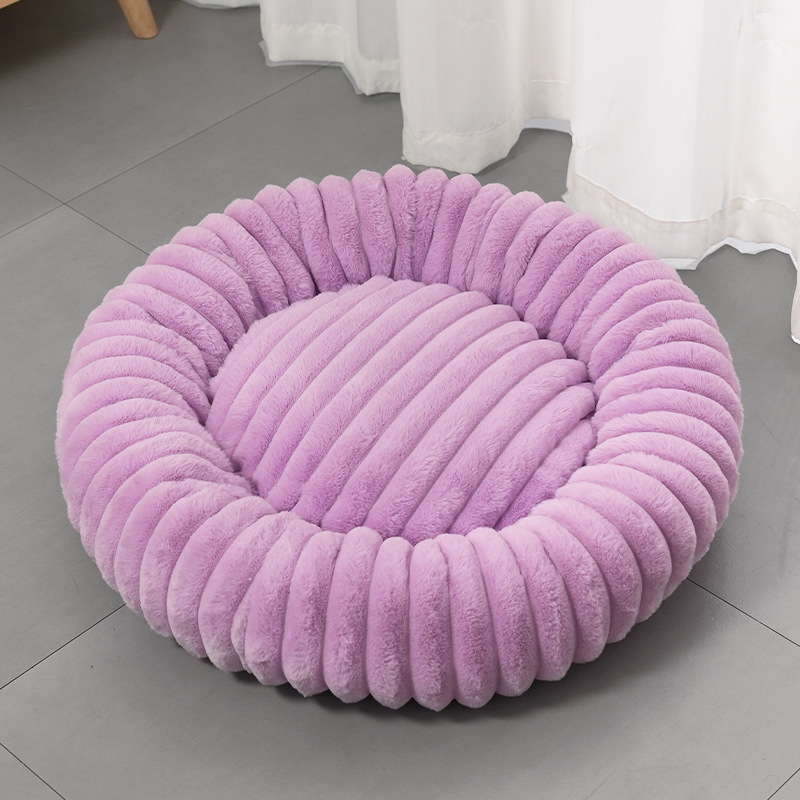 Ultra-Soft Round Calming Cat &amp; Dog Bed