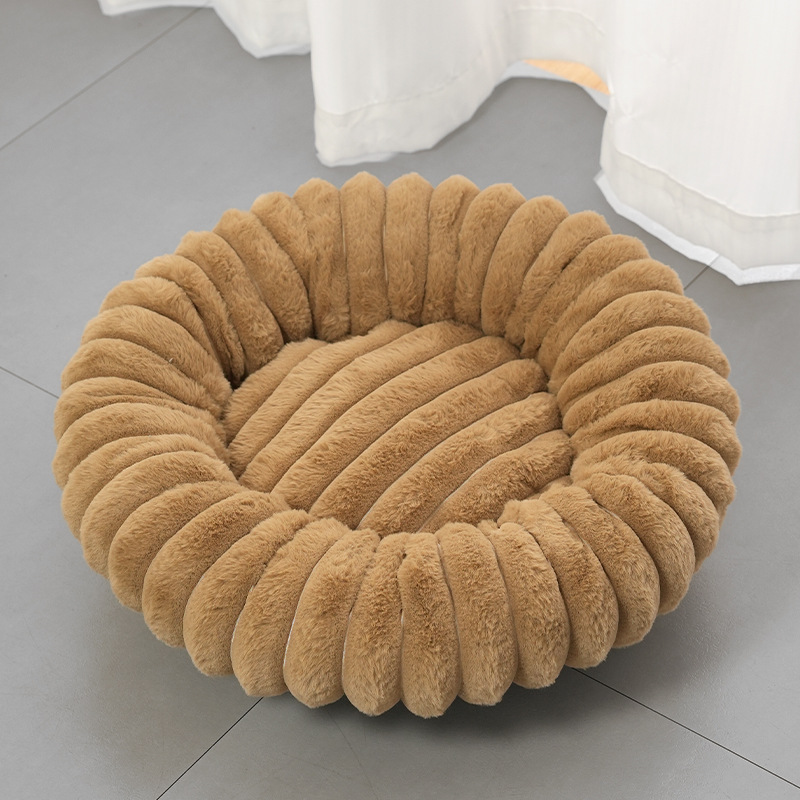 Ultra-Soft Round Calming Cat &amp; Dog Bed